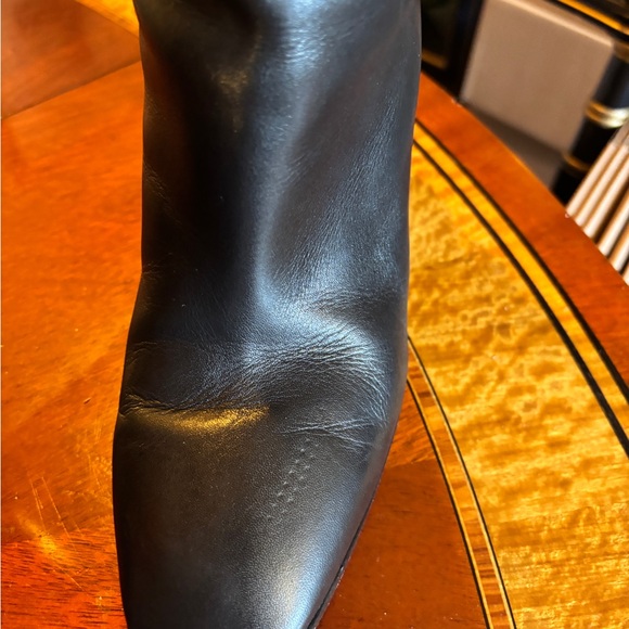 Christian Louboutin MERVILLON 85 Black Leather Heeled Boots - Picture 10 of 13